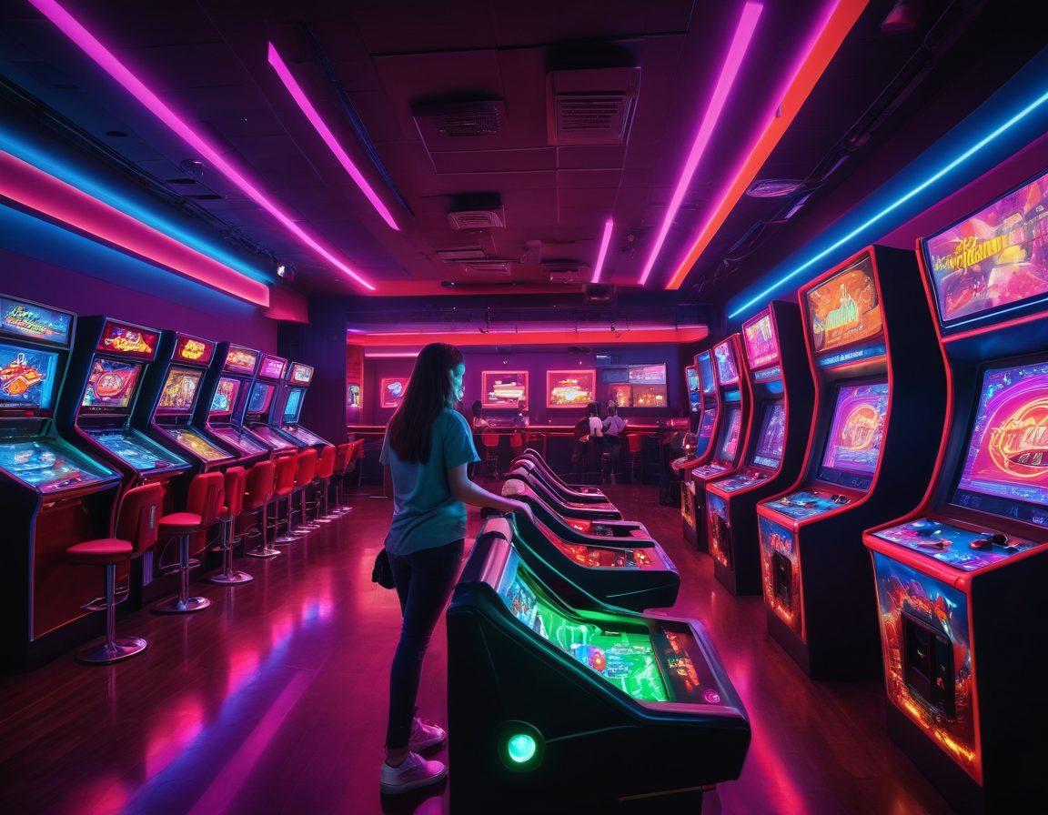 A vibrant collage of activities including people playing arcade games, bowling, watching movies in a luxurious theater, playing laser tag, and engaging in VR experiences, all set in a dynamic entertainment hub with colorful neon lights and enthusiastic expressions on faces. super-realistic. vibrant colors.